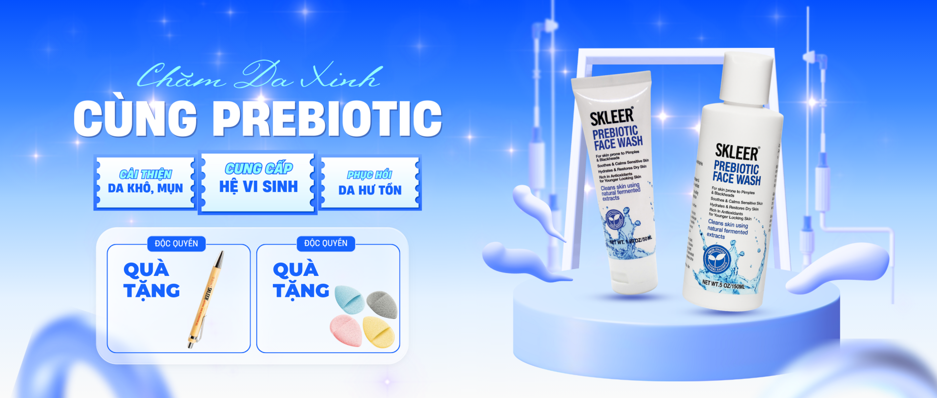 Prebiotic face wash