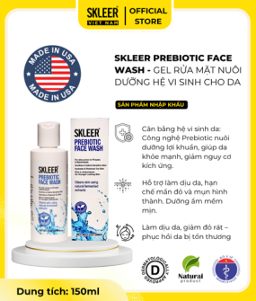 SKLEER PREBIOTIC WASH FACE - GEL RỬA MẶT NUÔI DƯỠNG HỆ VI SINH DA (150ml)